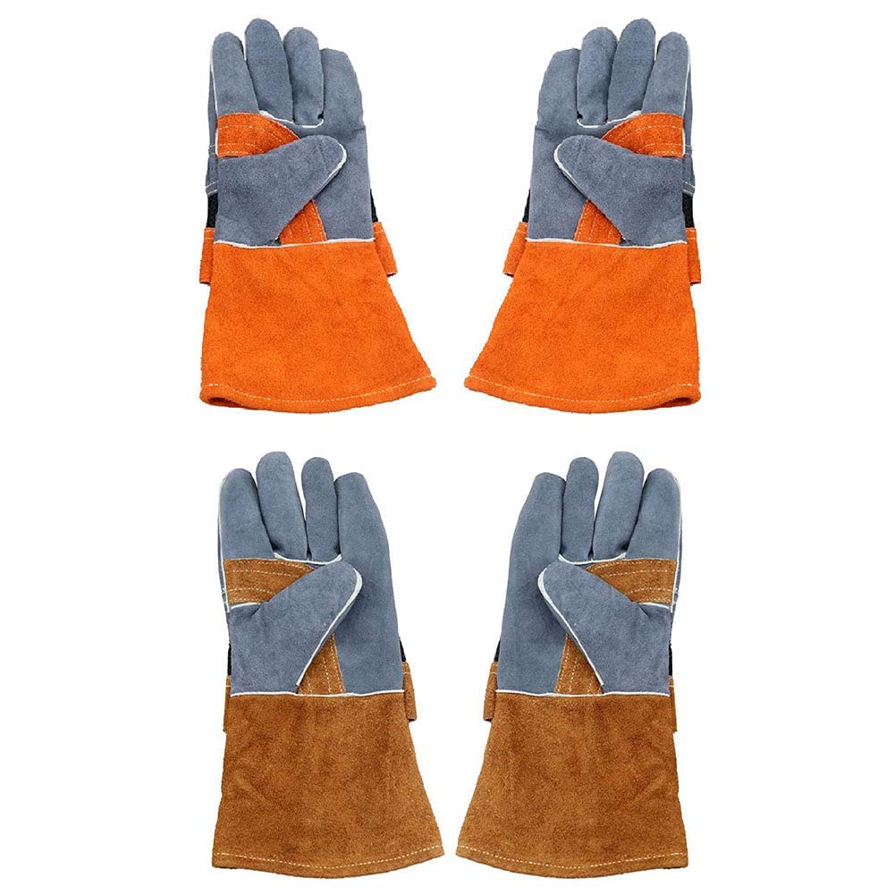 Rękawice odporne na ciepło Rękawice Grillowe Rękawice BBQ Gotowanie Mitts Mitts Piekarnik Rękawiczki do pieczenia Grill Grill (kawa 1 para) (Color : Brown)
