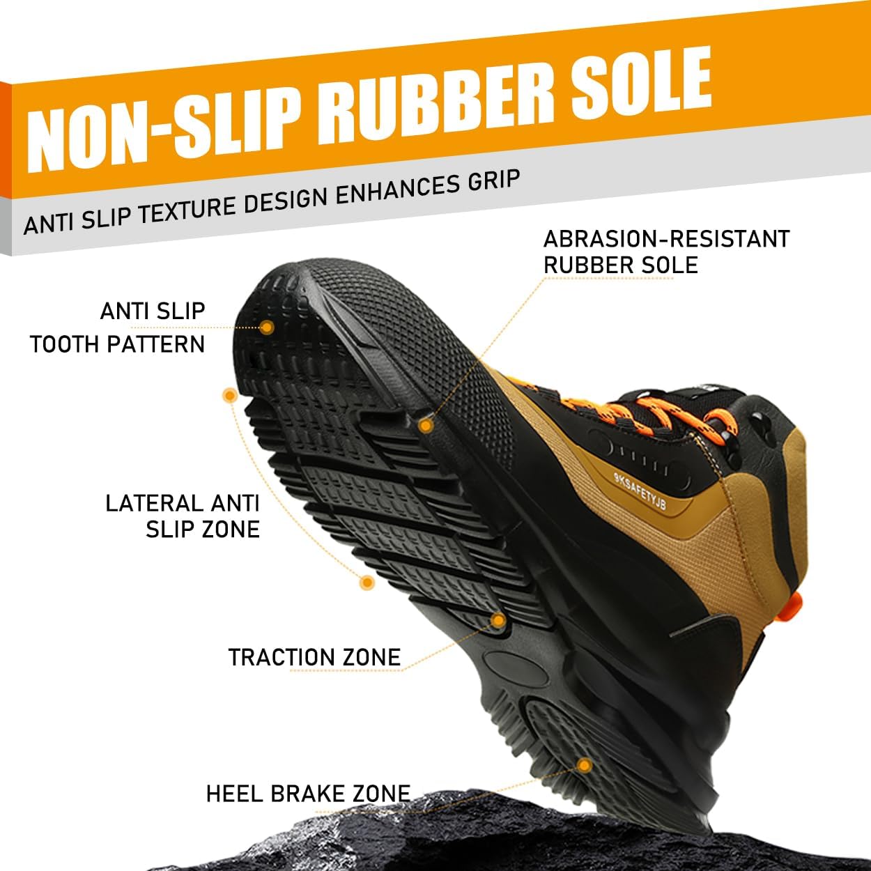 Steel Toe Work Shoes for Men Women Lightweight Comfortable Industrial & Construction Safety Boots