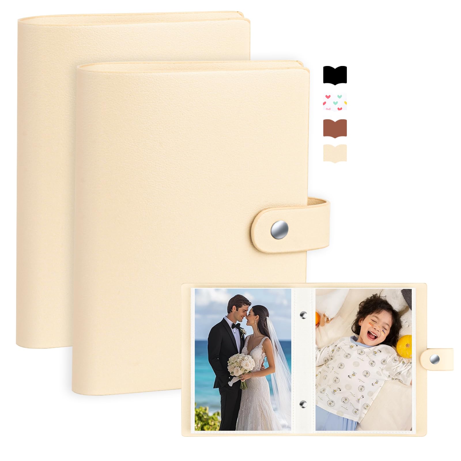 Album photo de mariage 12,7 x 17,8 cm en cuir pour raconter vos plus belles histoires de famille