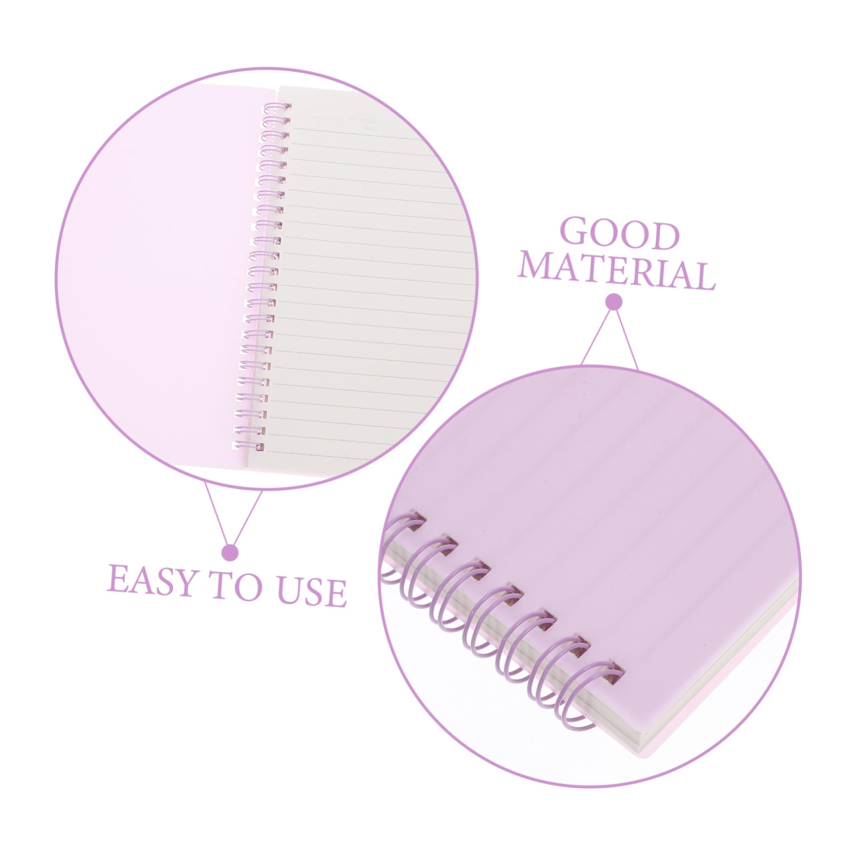 iplusmile 5pièces Lot De Cahiers à Spirale Lignés De Pages Bloc-notes Pour École Bureau Carnet De Notes Polyvalent
