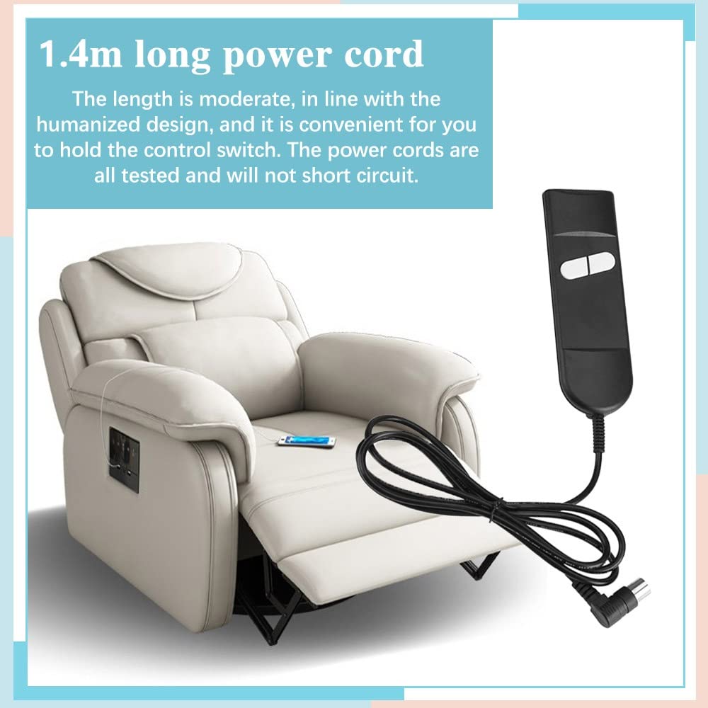 Télécommande Universelle 2 Boutons Pour Fauteuil élévateur/relève-personne - Compatible Okin, Dewert - Prise 5 Broches