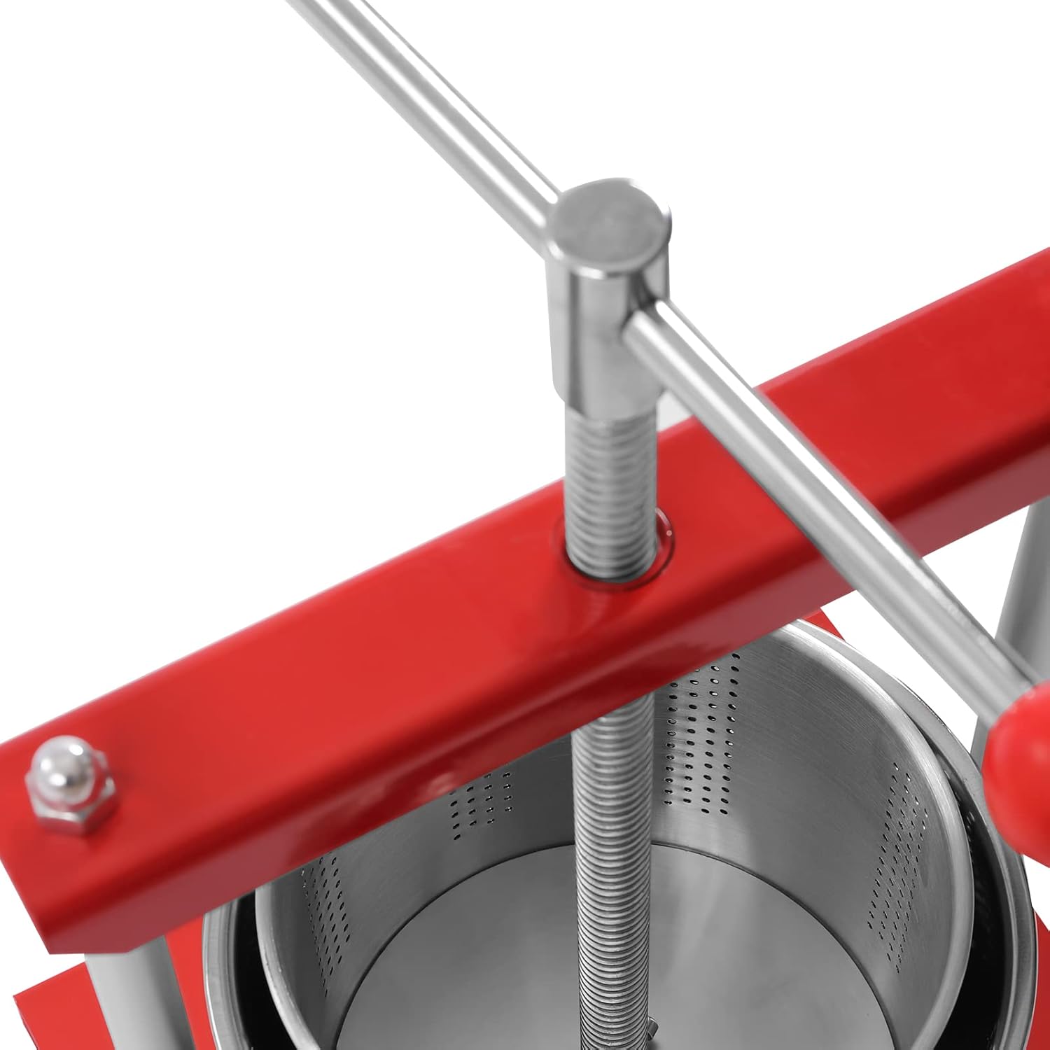 Manual Press for Cheese Tincture Herb Fruit Wine Stainless Steel Press Machine with T-Handle for Juice Vegetable (6L/1.6gal)