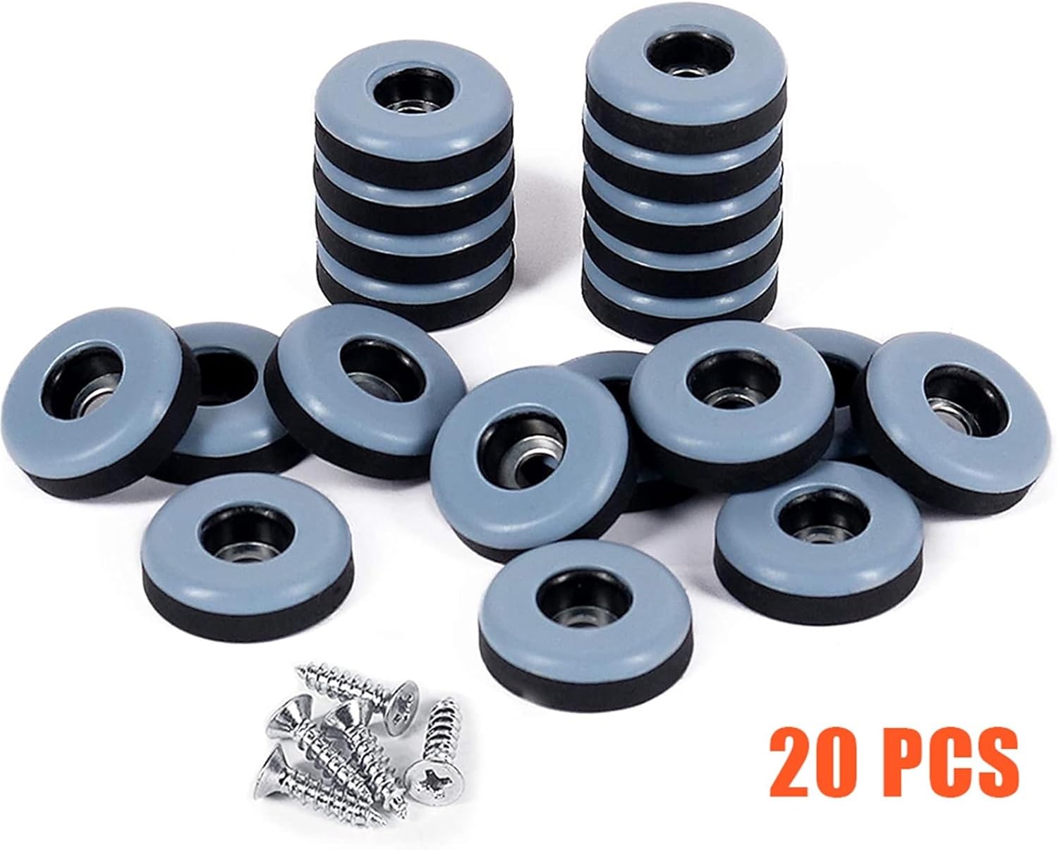 40pcs Furnitures Glides with Screws for Sofa Bed Table Couch Dining Chairs Heavy Duty Furnitures Feet Sliders(30mm)