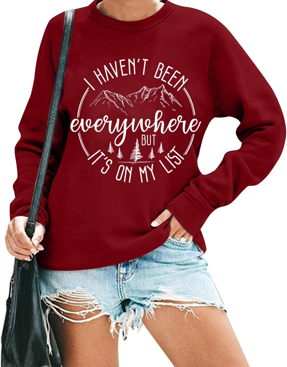 I Haven't Been Everywhere But It's On My List Women Camping Sweatshirt