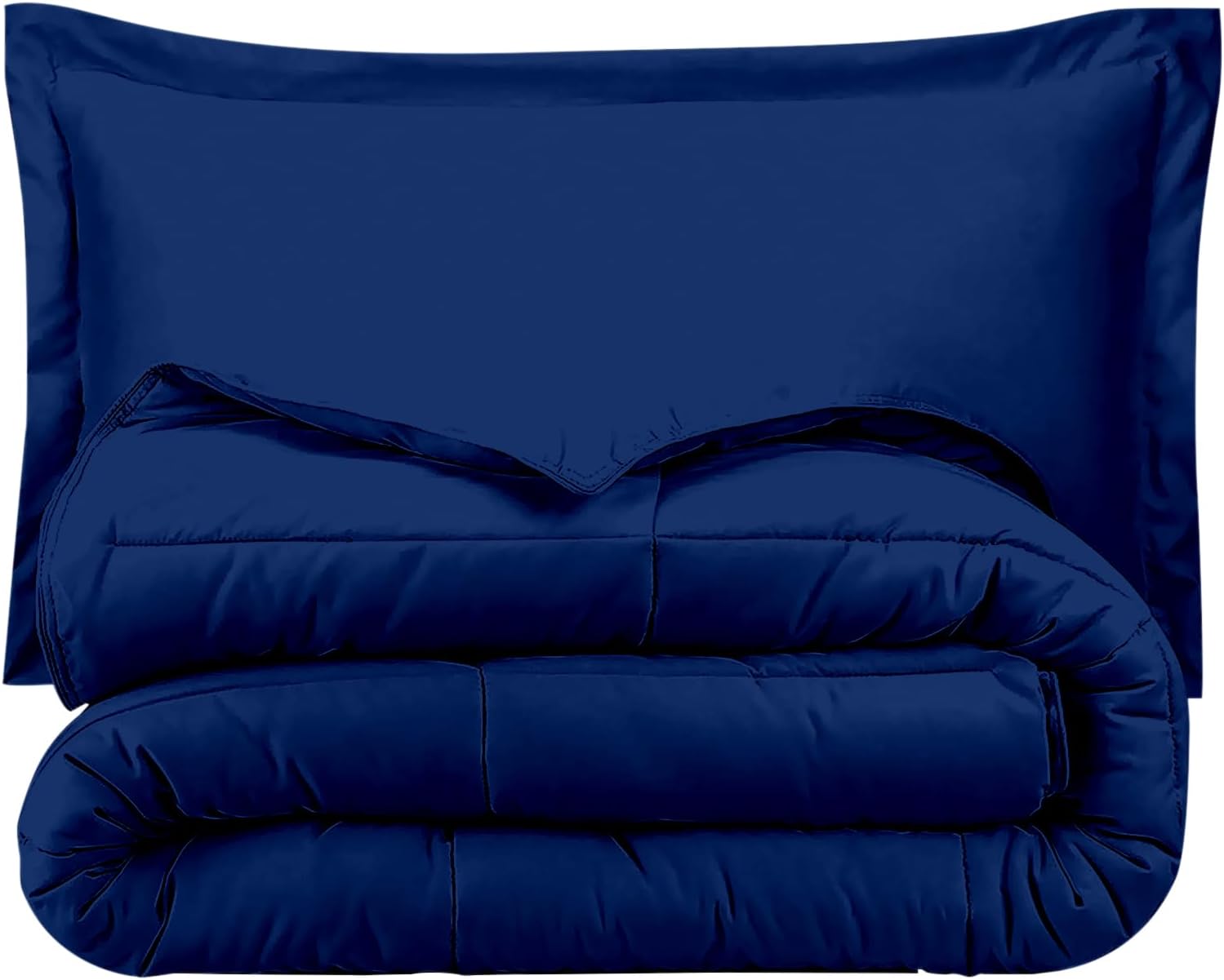 Oversized Queen Size Comforter Set Cotton 600 Thread Count 500 GSM Luxurious Classic 1 Piece Royal Blue Comforter
