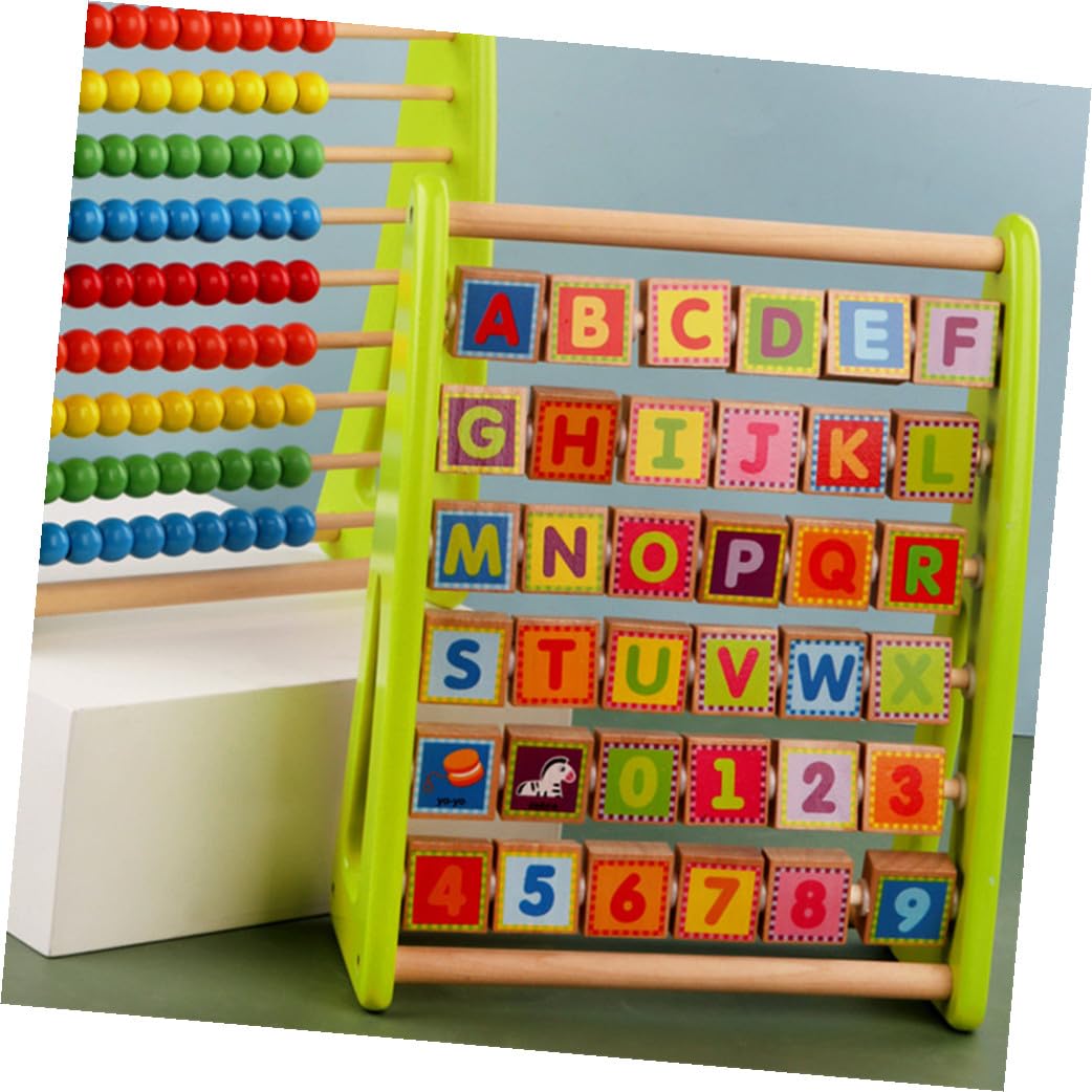 Juguete de Aprendizaje de Letras Alfabeto Madera Decoracion Colegio | Madera Verde, Tablero Educativo para Niños y Toddlers, Bordes Suaves, Coordinación Mano Ojo y Uso Escolar