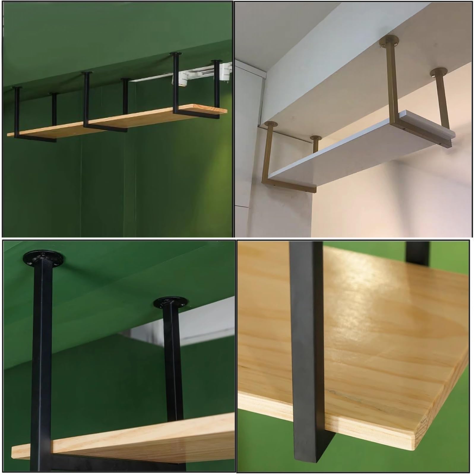 Amazon｜頑丈な棚ブラケット (板なし)、30cm x 30cm ネジ付き天井