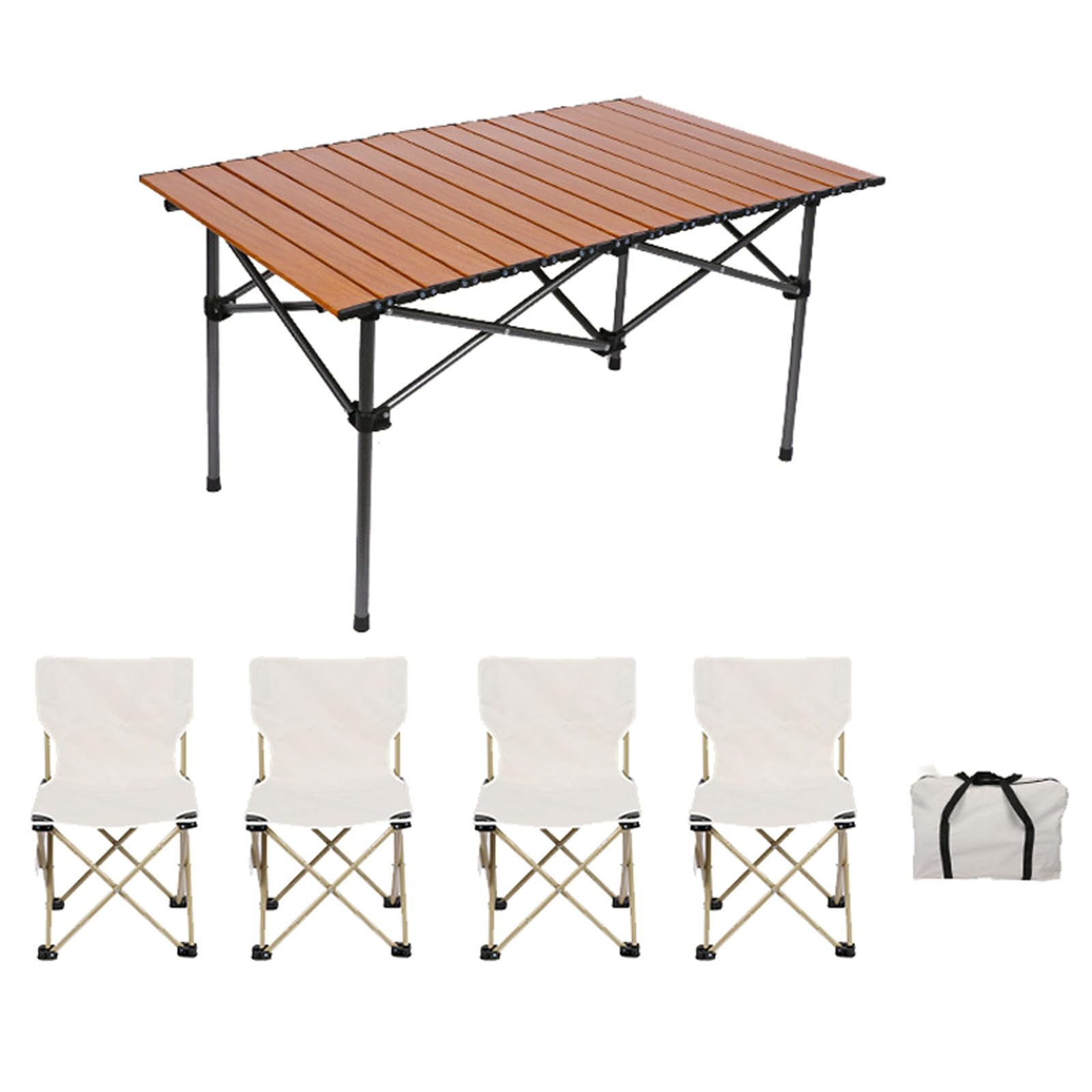 Table de camping et chaises de jardin pliables pour vos pique-niques et repas sur la plage