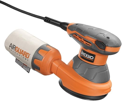 Ridgid R2601 5-Inch Random Orbit Sander - Smooth Finish Tool
