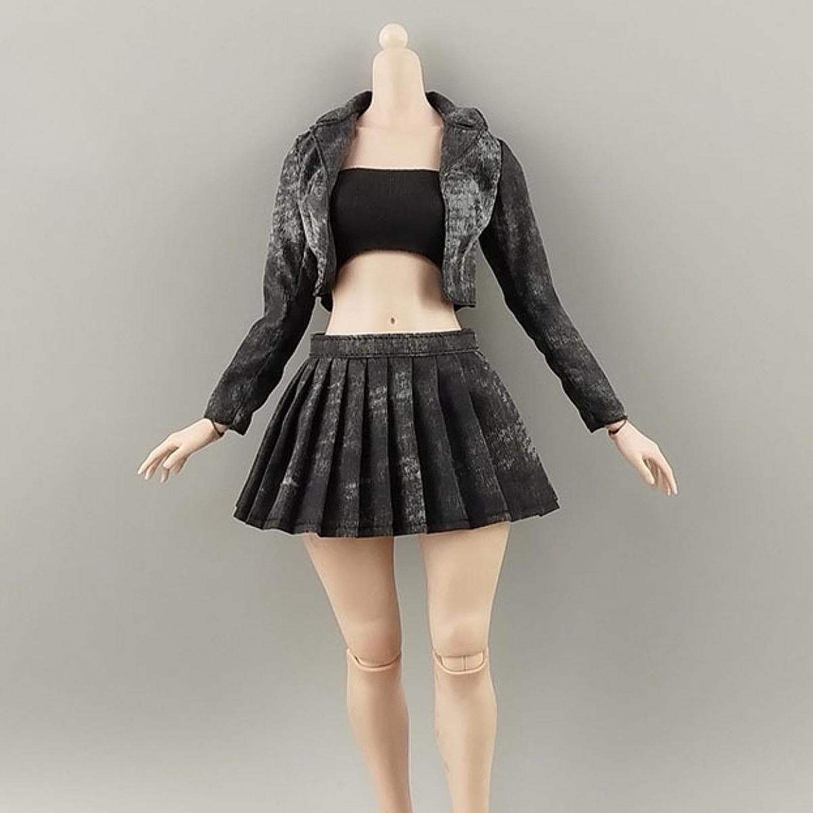Amazon.co.jp: JunZheHub 1/6スケール女性用プリーツスカート