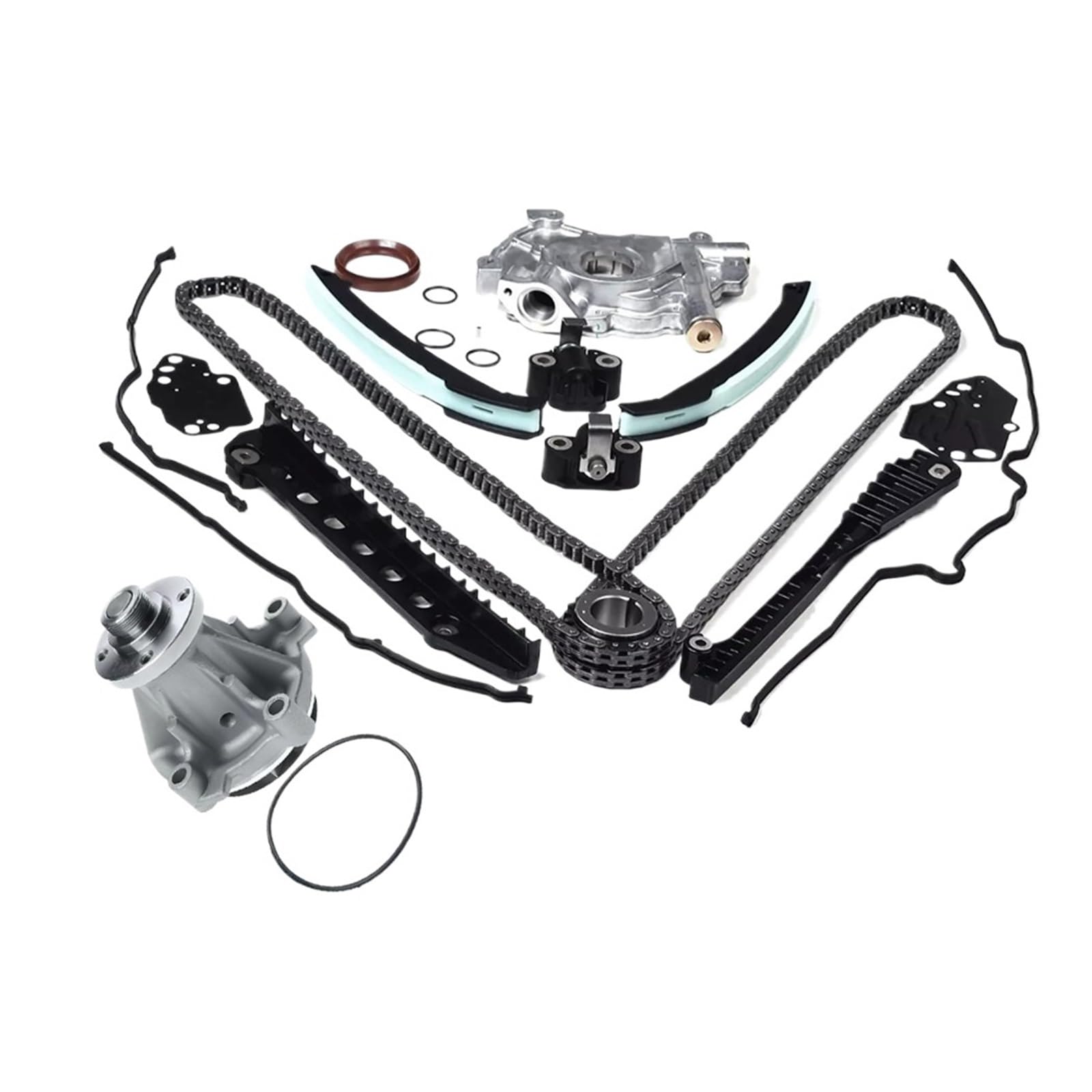 łańcuch rozrządu pompy Pasuje do Ford F-150 Expedition Pasuje do Lincoln Navigator Mark LT 5.4L V8 zestaw łańcucha rozrządu gazu i uszczelki pokrywy olej woda łańcuch napędowy oleju