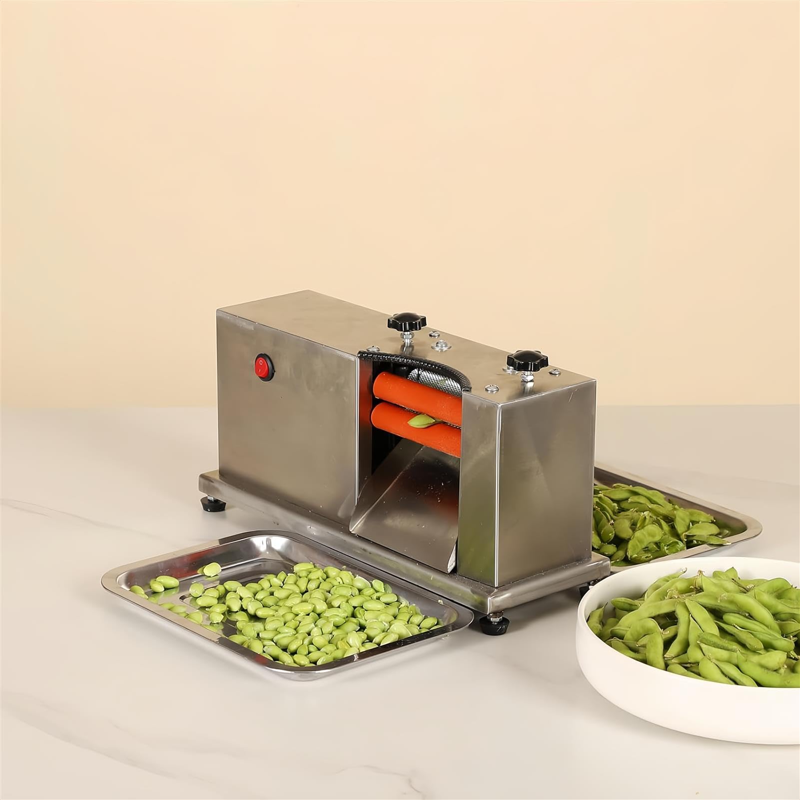 Sbucciatore elettrico per piselli, pelapatate semiautomatico, in acciaio inox, per uso commerciale e domestico