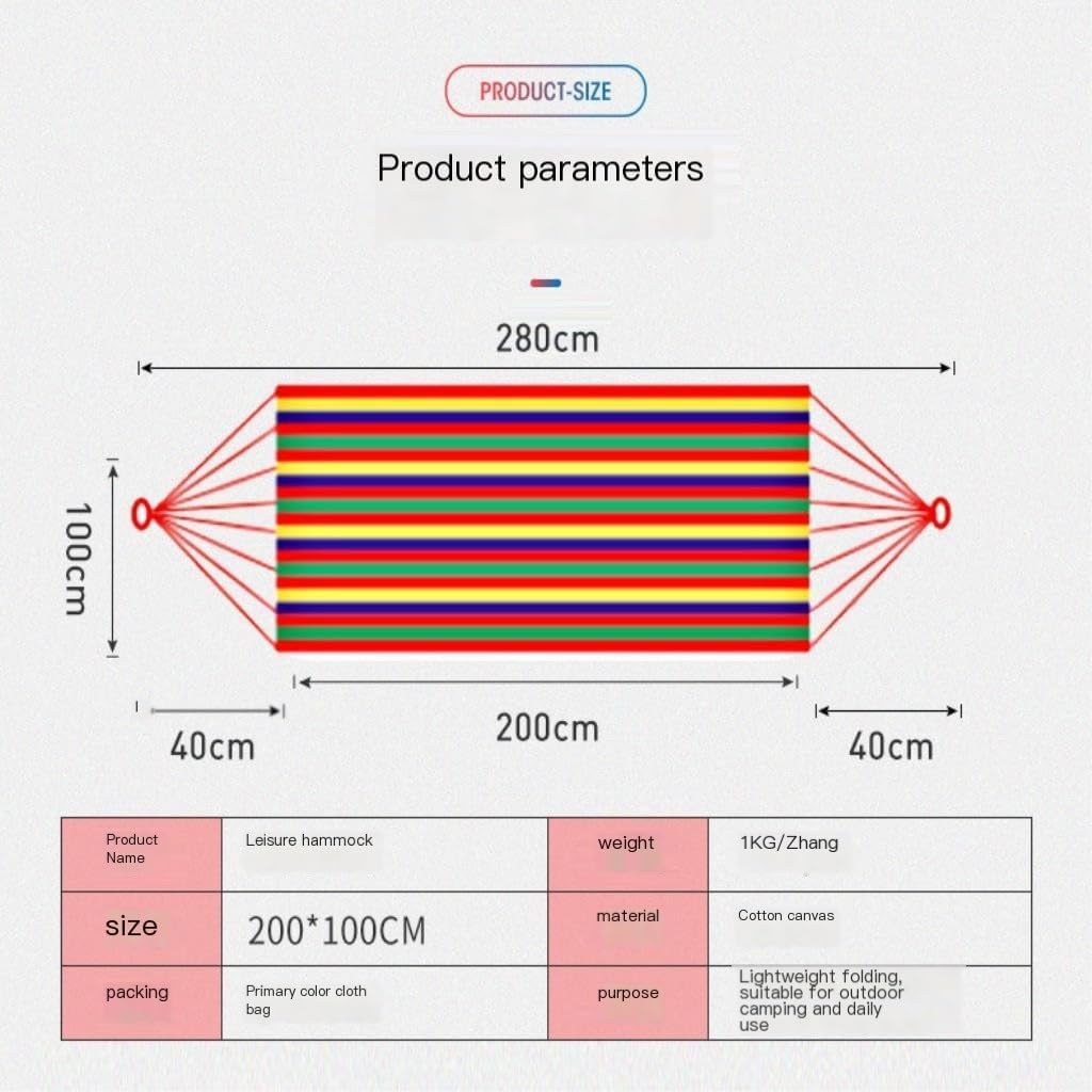 Hammock Double Thickened Cotton Canvas Camping Hammock Sheets Double Hammock Outdoor Camping Swing Dormitory Hanging Chair Hammock Outdoor(D)
