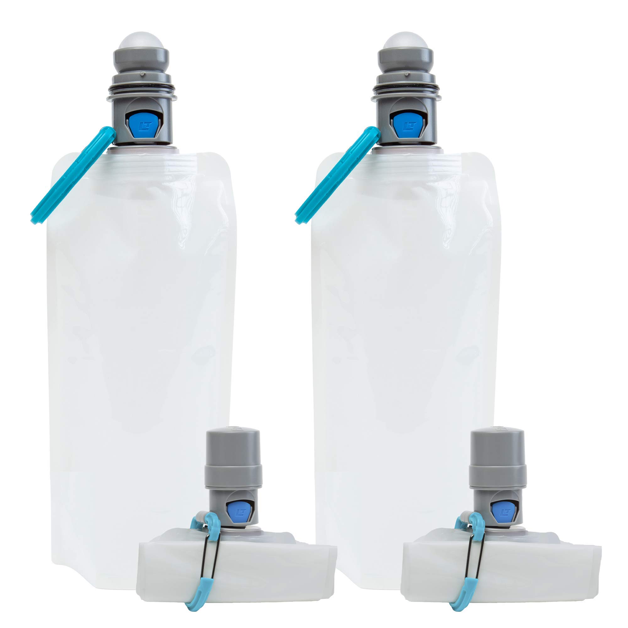 VapurCollapsible Dog Water Bottle With Patented Lick Activated Design, Portable Hydration Water Dispenser for Walks, Hikes, and Travel, 23 Ounce, Whiteout, Pack of 2