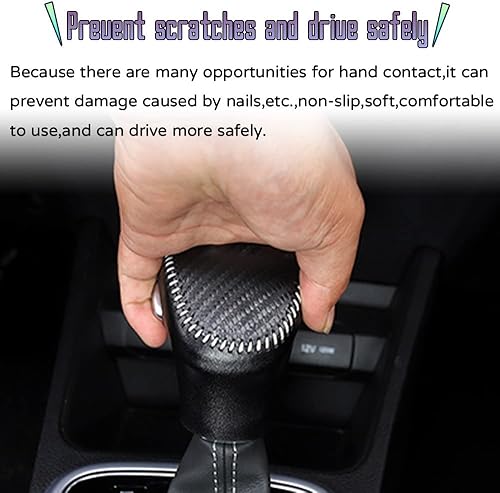 Miniatura 7 de Accesorios interiores personalizados para Telluride 2020-2023 Soul Sorento Seltos Forte Carnival Funda de cuero para palanca de cambios automática,