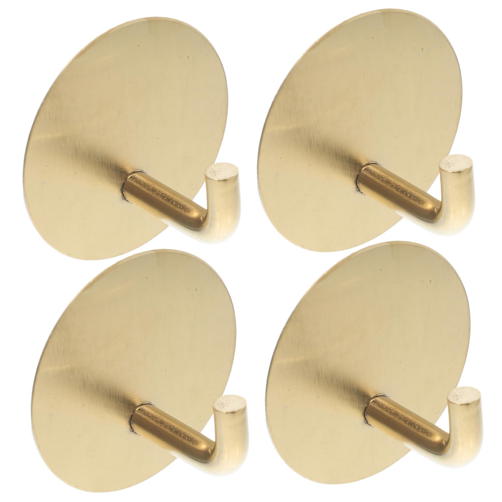 NUOBESTY Gancho De Acero Inoxidable Gancho Adhesivo Resistente Toalla De Baño Ganchos De Pared De La Ducha Gancho Adhesivo Para Toallas Toallero Ganchos De Baño Golden 4 Piezas X 4