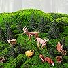 Sratte 26 Pcs Forest Animal Figures Diorama Kit, Woodland Creatures Toys Hunting Toys Model Diorama Supplies for Back to School Gift Educational Learning Birthday Gift #2