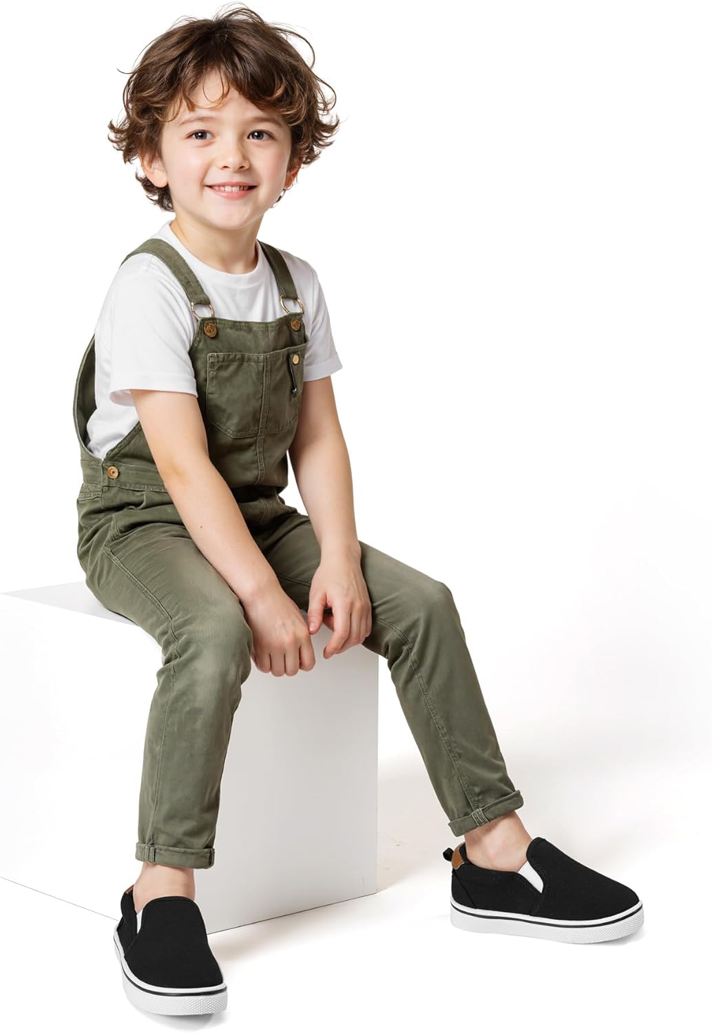 K KomForme Toddler Sneakers for Girls Boys Slip On Canvas Walking Shoes - Image 7