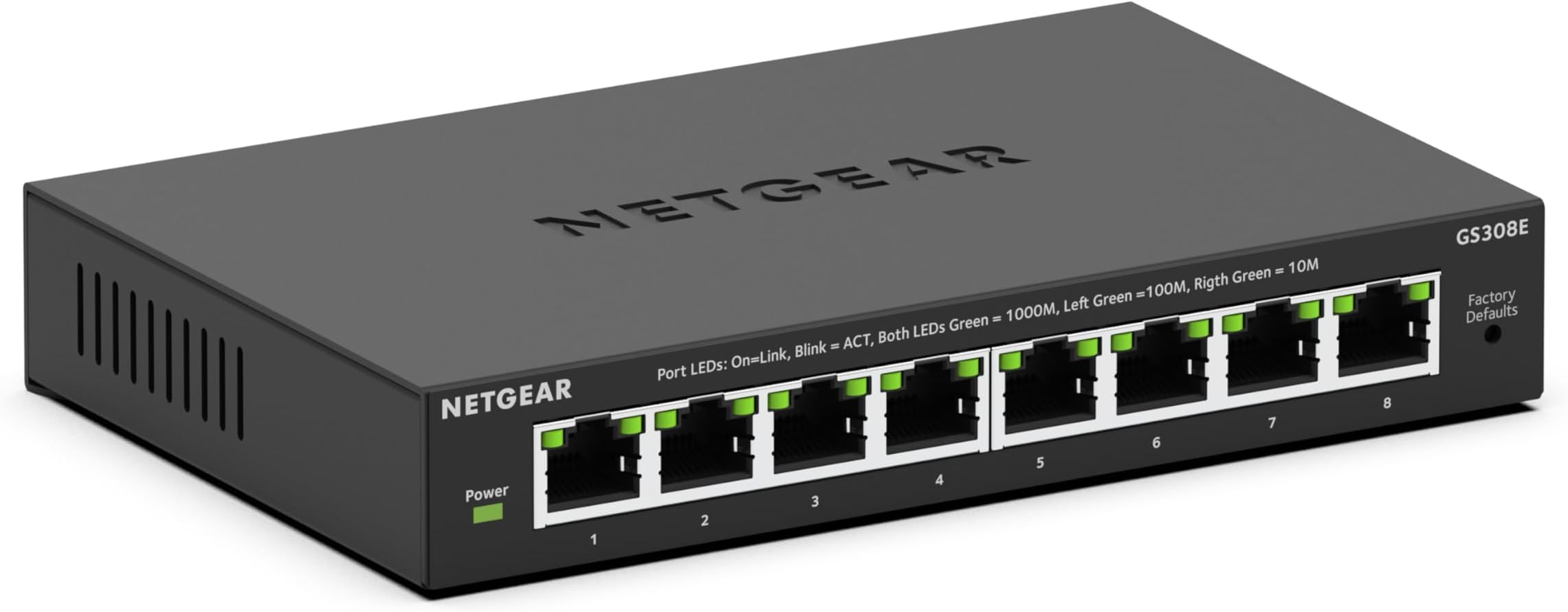 NETGEAR 8-Port Gigabit Ethernet Easy Smart Managed Essentials Switch (GS308E) - Desktop or Wall Mount,Home Network Hub,Office Ethernet Splitter,Silent Operation,(Pack of 6)