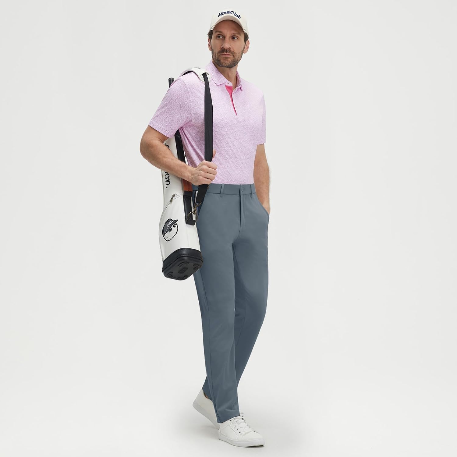 M MAELREG Mens Golf Pants Stretch Dress Casual Pants 30"/32"/34" Lightweight Quick Dry Business Slacks with 4 Pockets