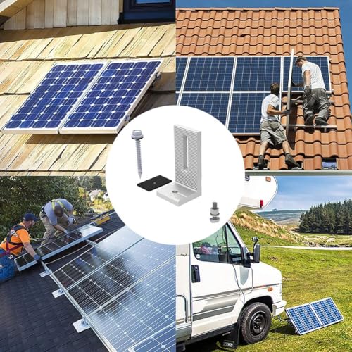 Soporte de techo de panel solar ajustable y resistente a la intemperie para riel 5