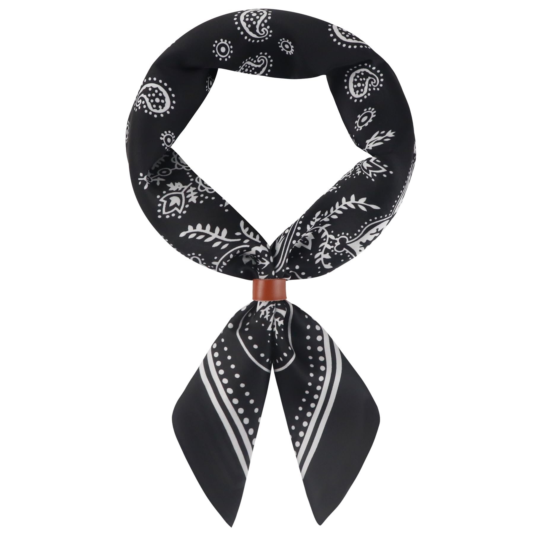 27.5 Inches Square Silk Feeling Neck Scarf for Men Necktie Silk Bandanas Pocket Square Cowboy Scarves