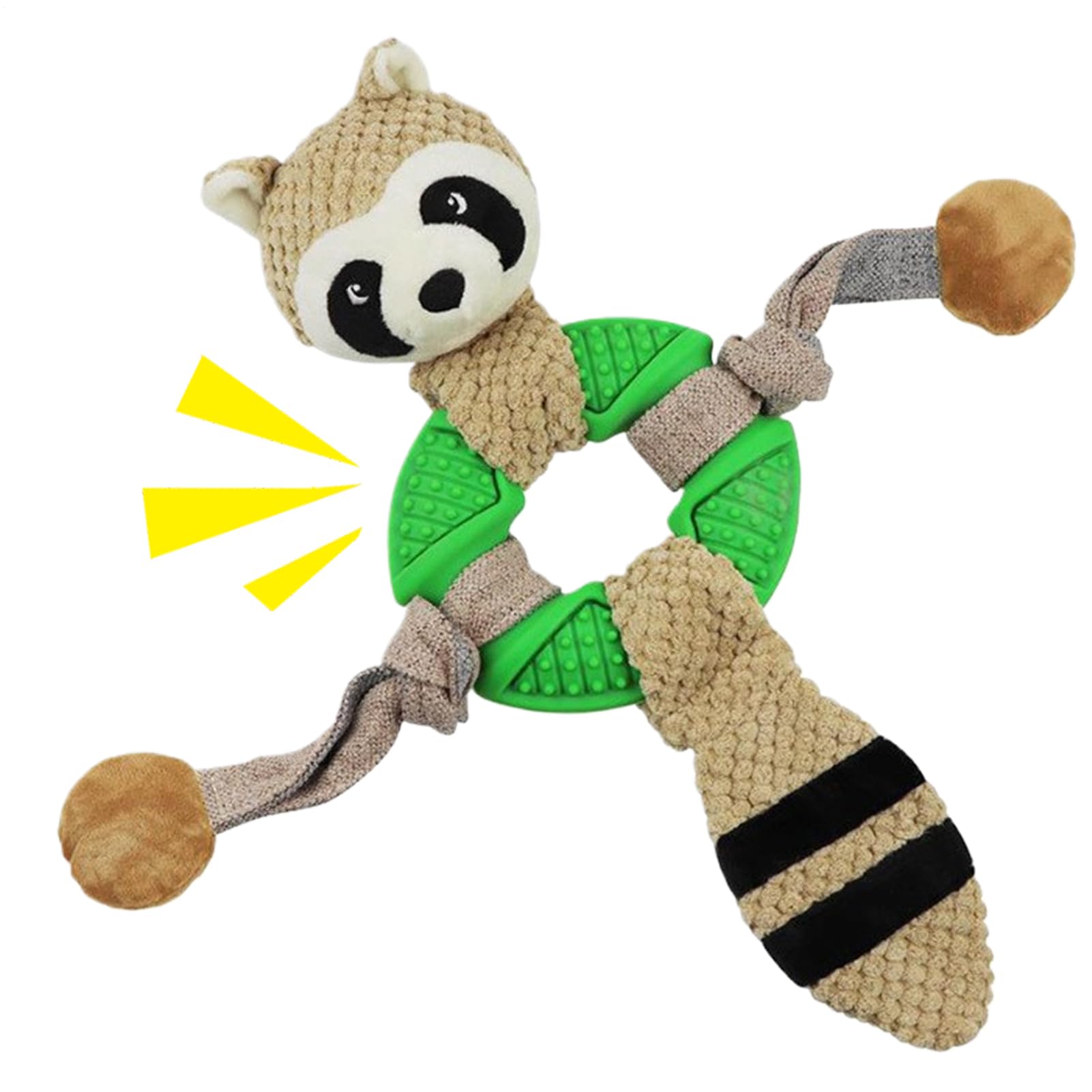 Jouet couineur pour chien et corde en peluche résistante pour le dressage extérieur et intérieur