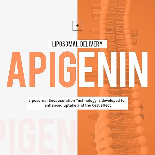 Miniatura 2 de Cenffitio Cápsulas blandas de apigenina liposomal de 500 mg, suplemento óptimo de apigenina con fisetina, quercetina y teaflavinas, suministro para