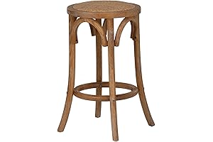 Bronwyn Natural Rattan Seat Backless Counter Stool by Linon - Rattan Counter-height Stools