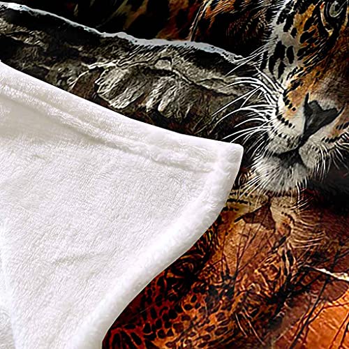 Couverture flanelle léopard 150x200cm jeté de canapé microfibre - 6