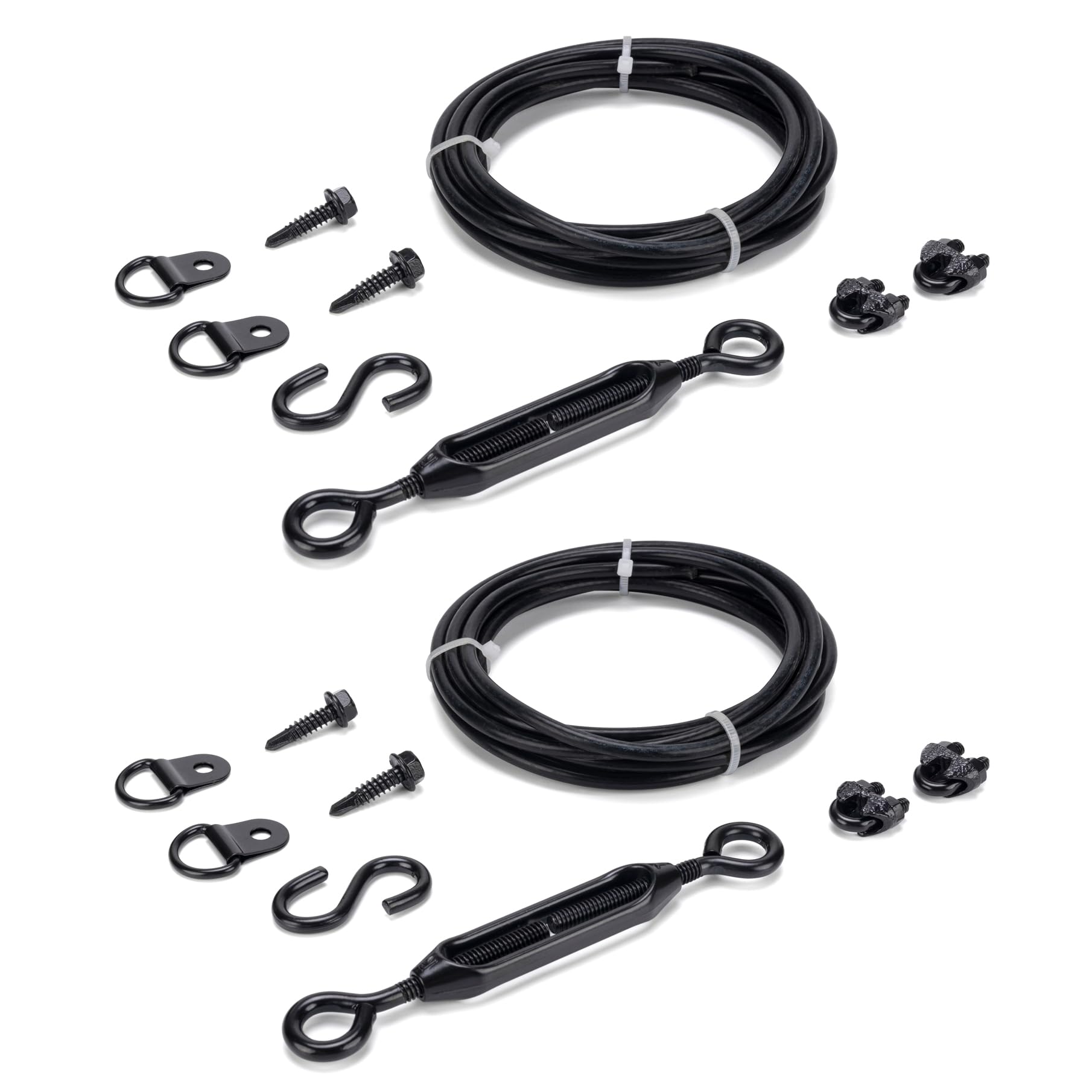 HILLMASTER Durable Anti-Sag Gate Kits for Wooden Fence, Gate Support Cable Kit in Zinc, Anti-Sagging Fence Gate Kit Steel, Wood Door Repair Kit Gate