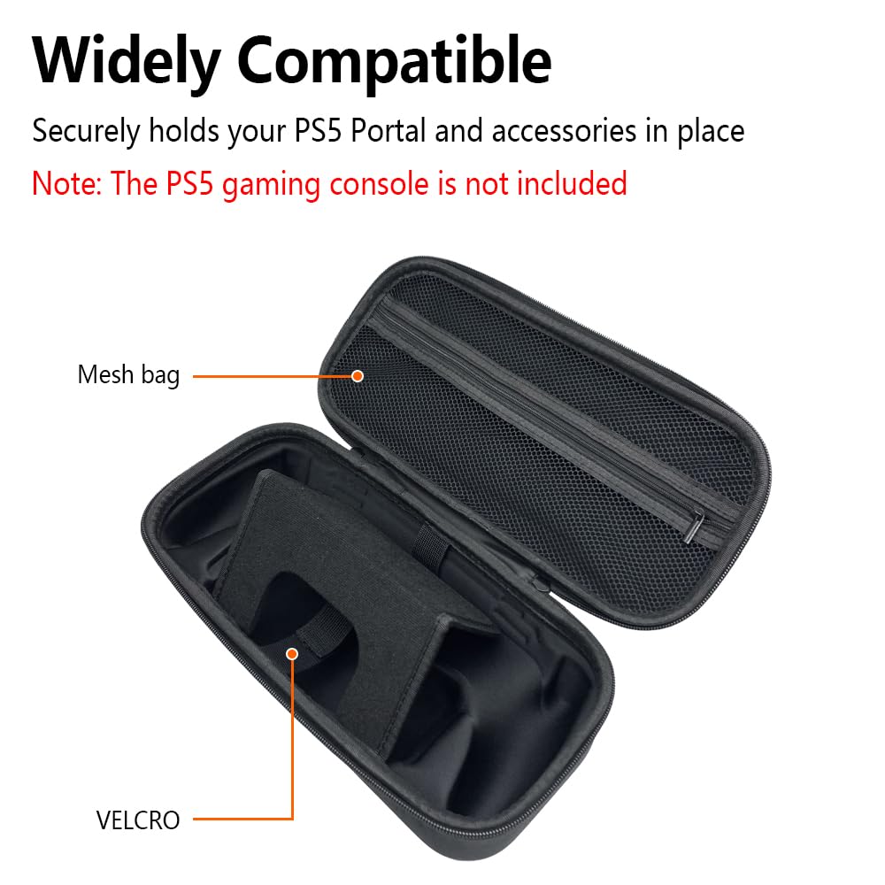 Natbok Beschermset Voor Sony PlayStation Portal – Draagtas + Harde Hoes + Screenprotector – Schokbestendig & Anti-kras – Zwart