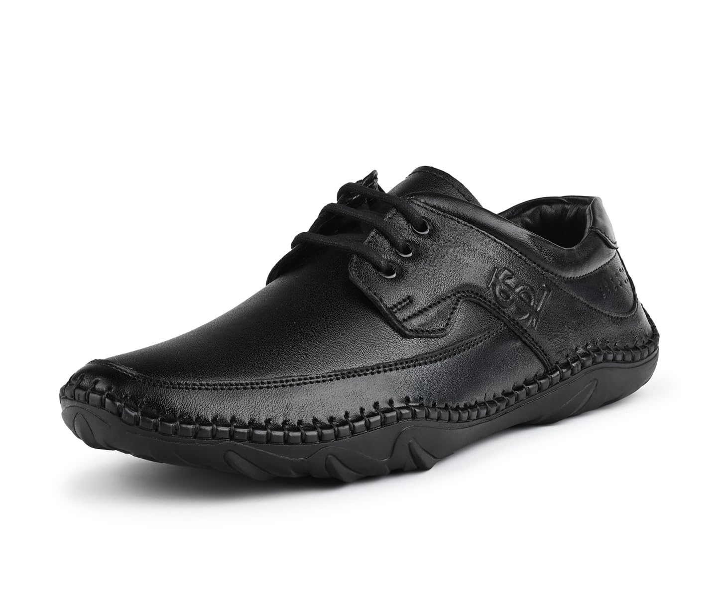 LOUIS STITCH Genuine Leather Formal Shoes for Men | Ultra Lightweight and Flexible Rubber Sole Men’s Formal Derby Shoes | Formal Lace Up Derby Shoes for Men | LSAXPL |