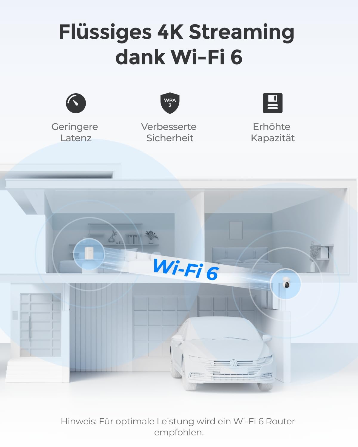 Reolink 4K Wi-Fi 6 Überwachungskamera Set Aussen mit 2TB HDD, Erweitbar auf 16TB, Pan &Tilt & Auto-Tracking, 360° Blick, Anti-Diebstahl-Verschlüsselung, KI-Erkennung, Home Hub Pro+4× E1 Outdoor S