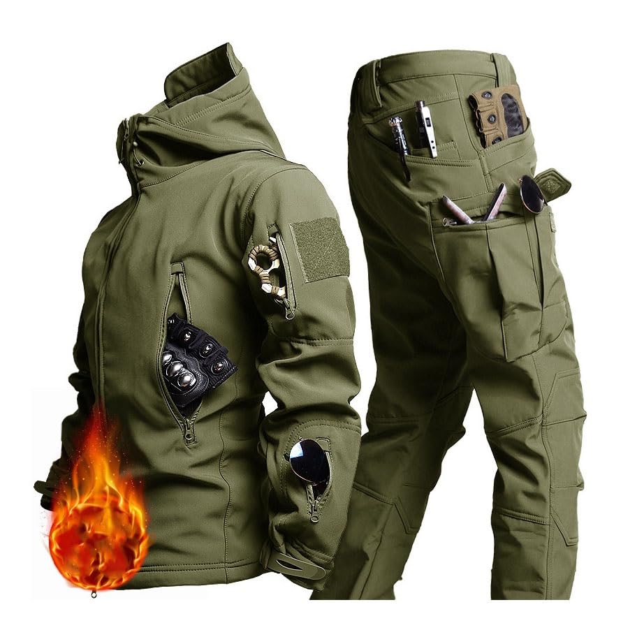 Windproof Waterproof Ski Suits Set, Men 2024 Winter Warm Wear Resisting Ski Jacket and Pant Set