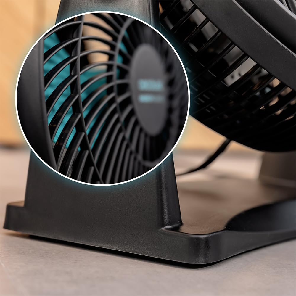 Cecotec Industrieller Bodenventilator EnergySilence 900 FloorFlow, 30 W, Durchmesser 22,6 cm, 2 Geschwindigkeiten, 3 aerodynamische Flügel, einfache Bedienung und maximale Sicherheit