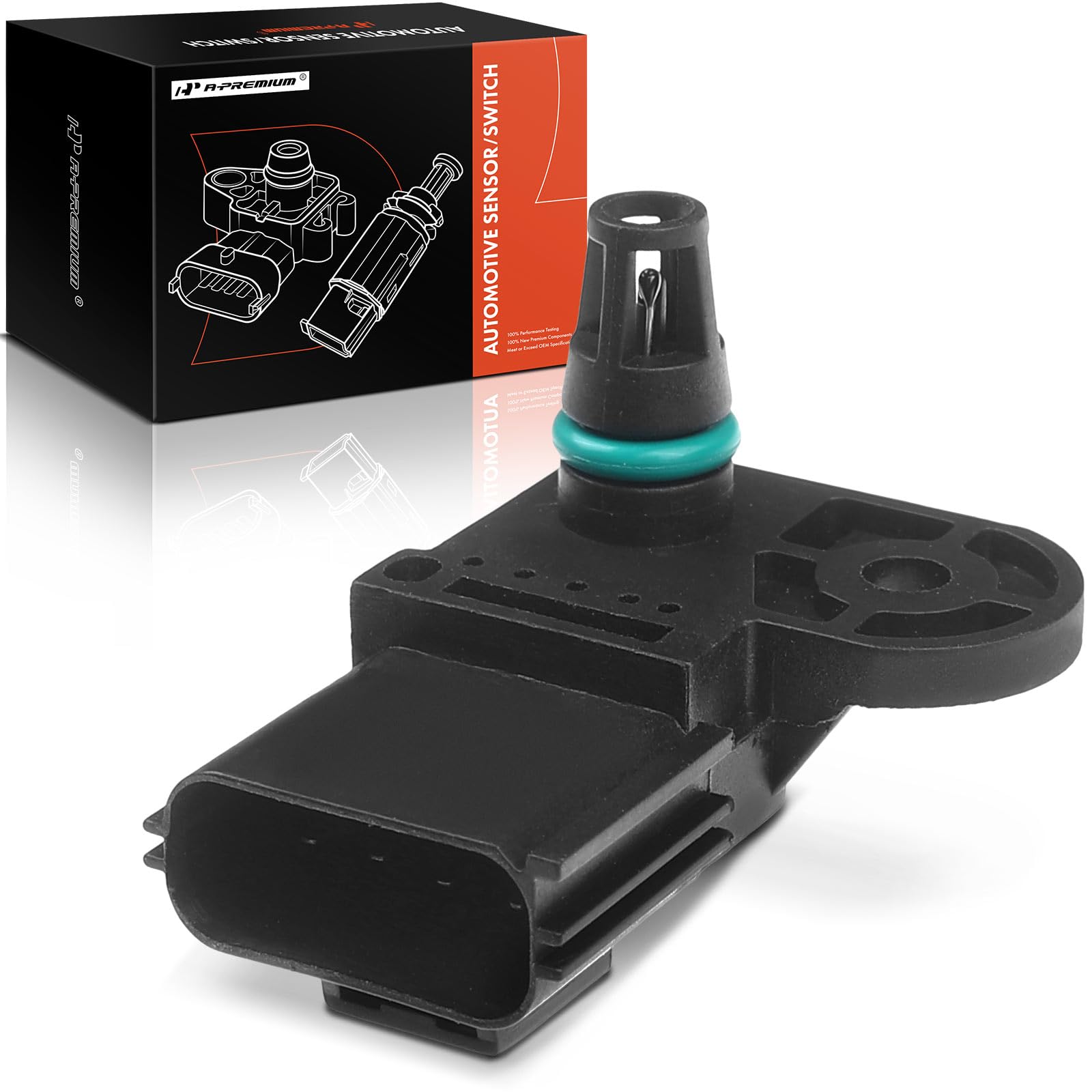 A-Premium Manifold Absolute Pressure Sensor Compatible with Ford Escape 05-17 Focus Fusion Ranger Transit Connect Lincoln MKZ Mazda 3 5 6 B2300 CX-7 Tribute Mercury Mariner Milan