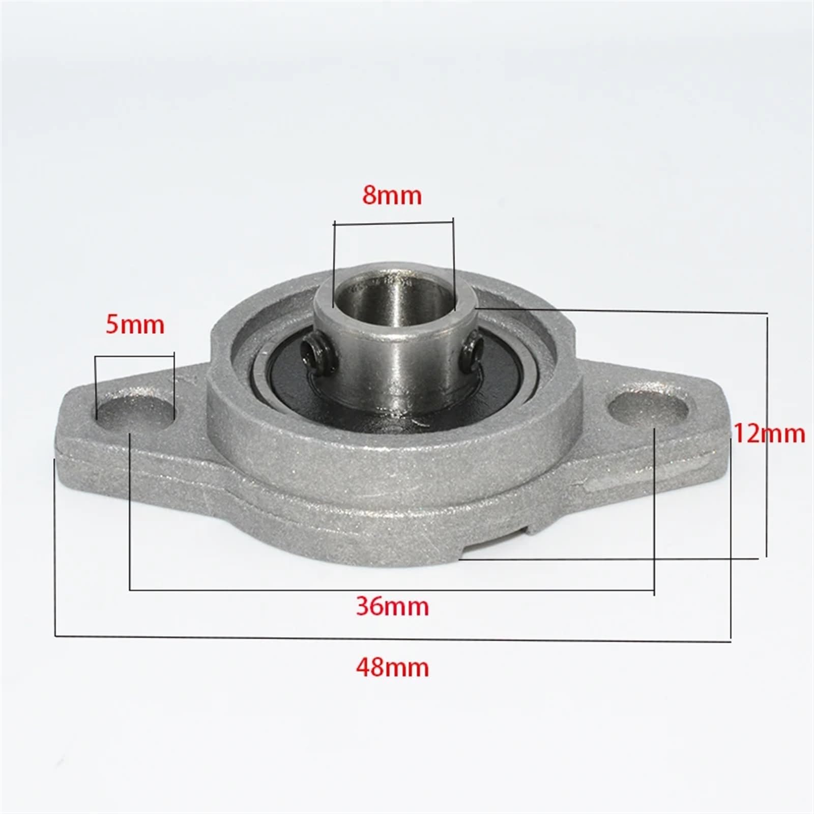 Lot de 10/2 roulements à Billes en Alliage de Zinc de diamètre 8 mm, 10 mm, 12 mm, 17 mm, alésage, Support monté sur Bloc d'oreiller KP08 KP000 KP001 kp003 kp005(KFL08 8mm,10Pcs)