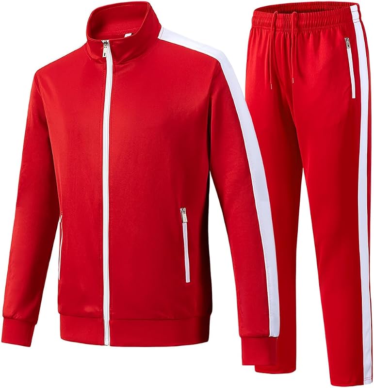 Chándales para hombre, trajes de 2 piezas, trajes para hombre, trajes deportivos de manga larga, conjuntos deportivos activos con cremallera completa atlética