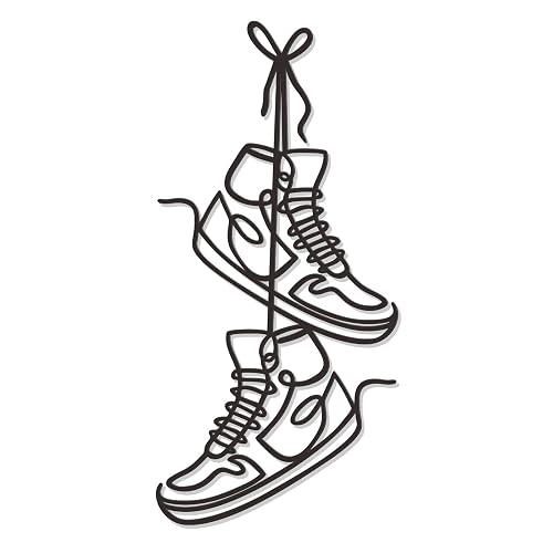 Zzbakress Large Sneaker Metal Wall Decor for Teen Boys Room,