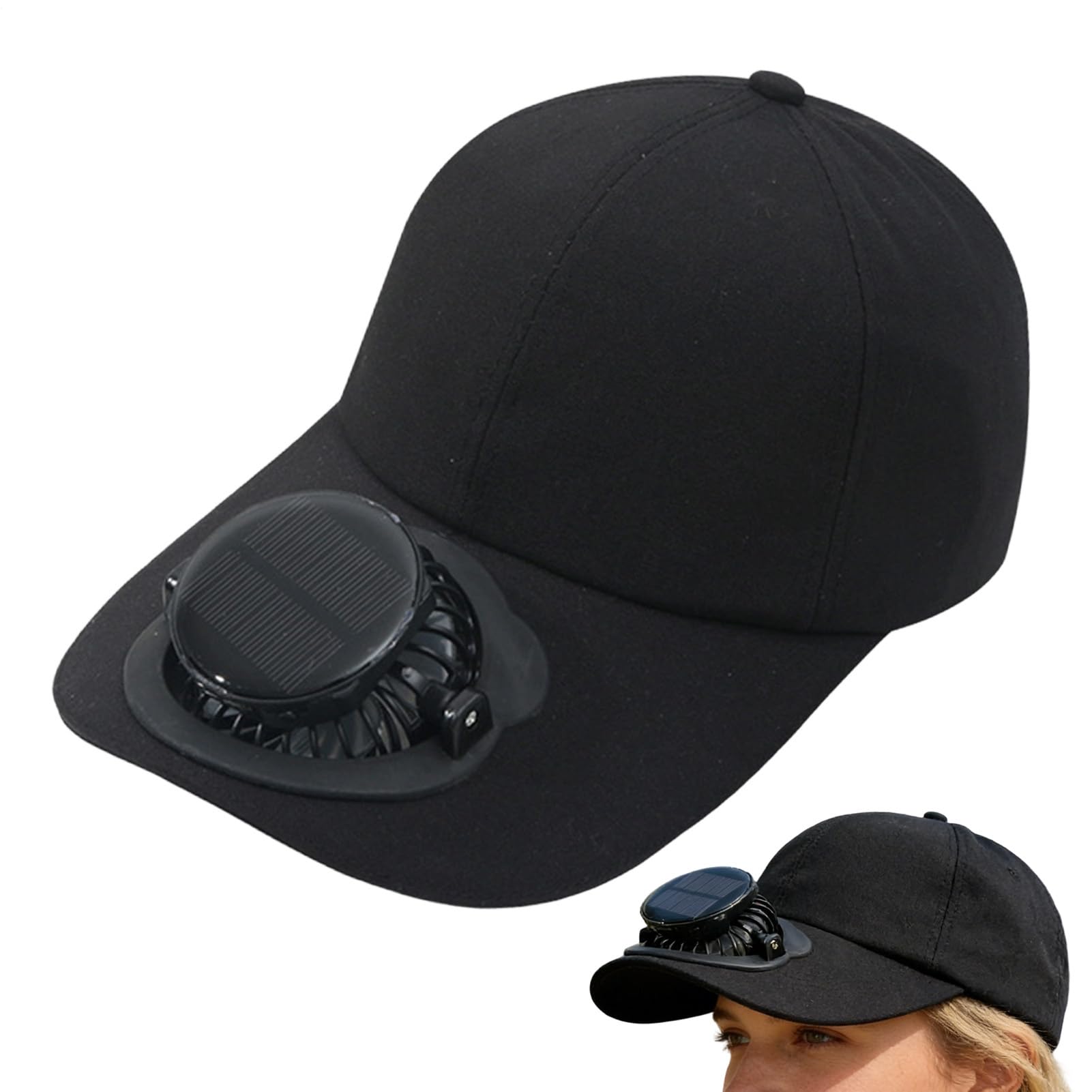 Cappello con Ventola Solare Uomo | Copricapo Sportivo Outdoor per attività all'Aperto - Cappello Protezione Solare - per Uomo Donna Giardinieri Golf Viaggi Campeggio Concerto Tore Escursionismo Sport