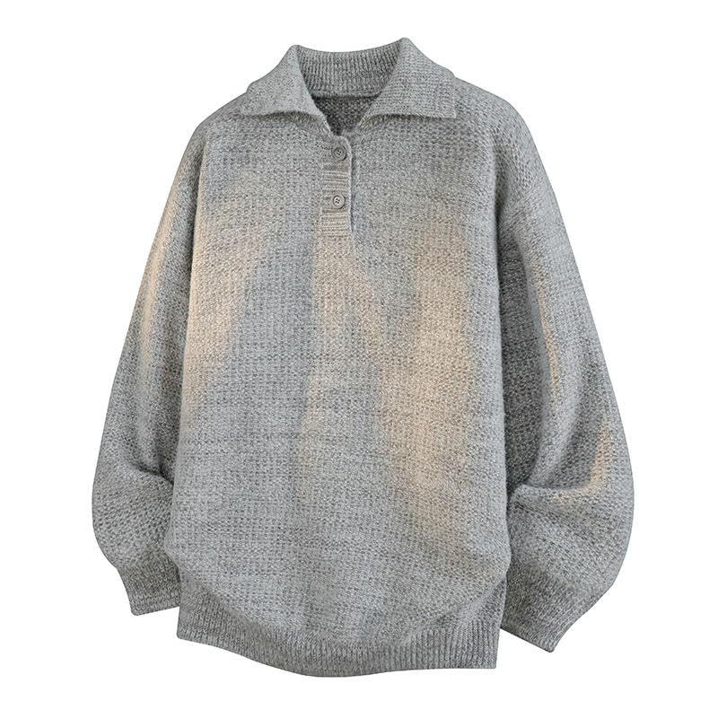 Pull coréen en tricot épais chaud homme automne hiver pull-over décontracté en maille