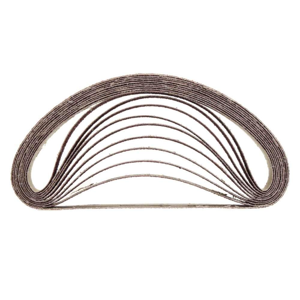 10 Nastri Abrasivi 10x330mm Grana 1000 Per Levigatrice - Ideali Per Legno, Metallo E Fai Da Te