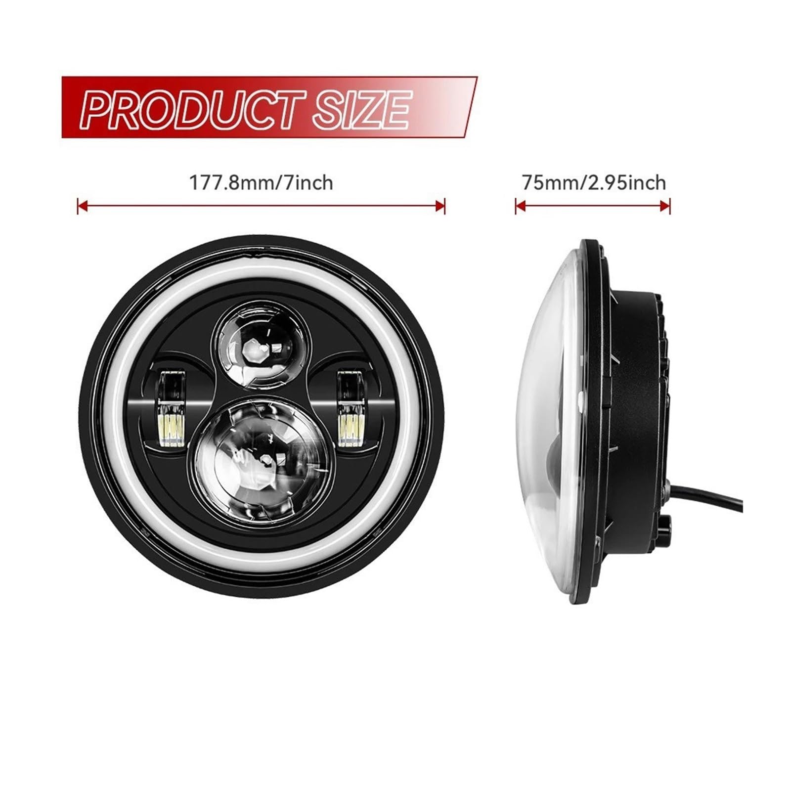 Phares LED 7 Pouces Suzuki Samurai - Kit 2 Phares Avant Universels 4x4