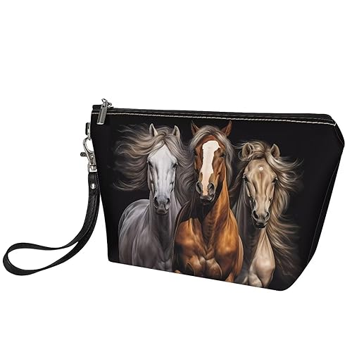 Miniatura 9 de FOR U DESIGNS Bolsas de cosméticos de viaje para mujer, bolso de maquillaje portátil, estuche de aseo con estampado de cerdo rosa, bolsa con