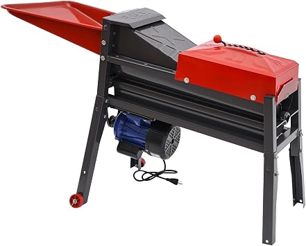 Electric Corn Threshing Machine, 480W 2800RPM High-Efficiency Automatic Dry Corn Thresher Sheller Threshing Stripping Machine Corn Kerneling Tool w/Adjustable Grain Size & 2 wheels for Ranches Farms