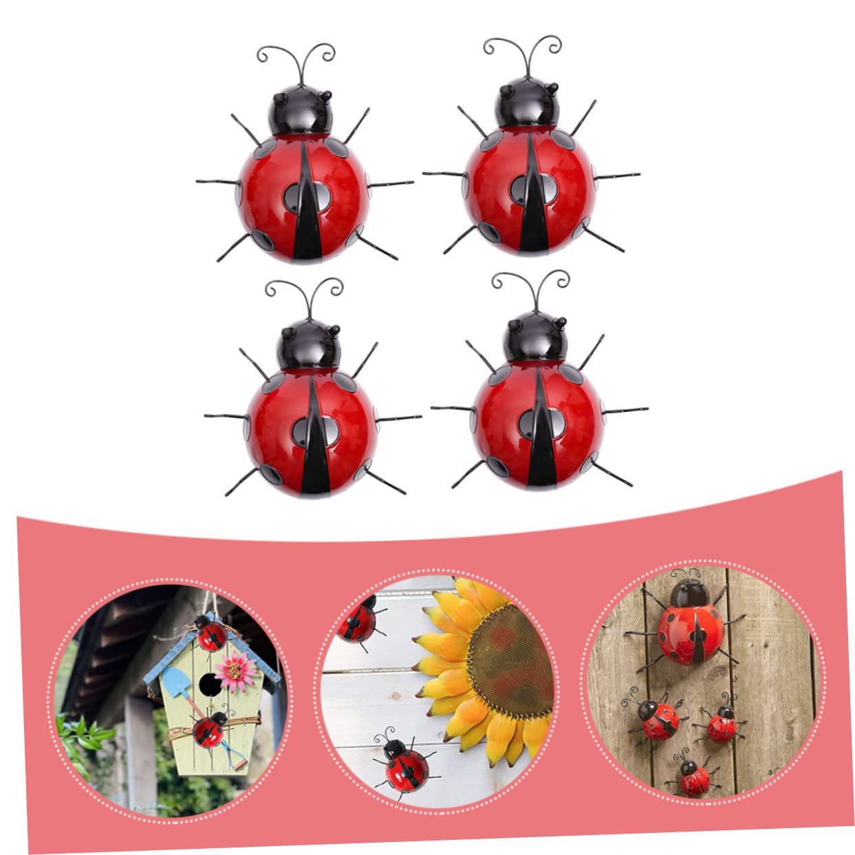 Toddmomy 3 Sätze Eisenkunst Dekoration Für Garten Wandskulpturen Und Outdoor Dekoration Langlebig Und Vielseitig Einsetzbar Große Lebendige Gartenornamente Für Gartenliebhaber 4 Stück * 3