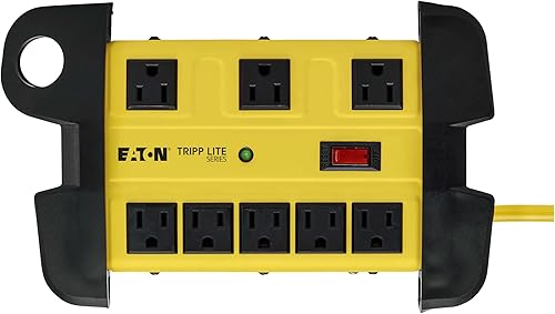 Miniatura 7 de Tripp Lite Regleta de protección contra sobretensiones de seguridad industrial de 8 salidas, cable de 12 pies, envoltura de cable, metal, garantía
