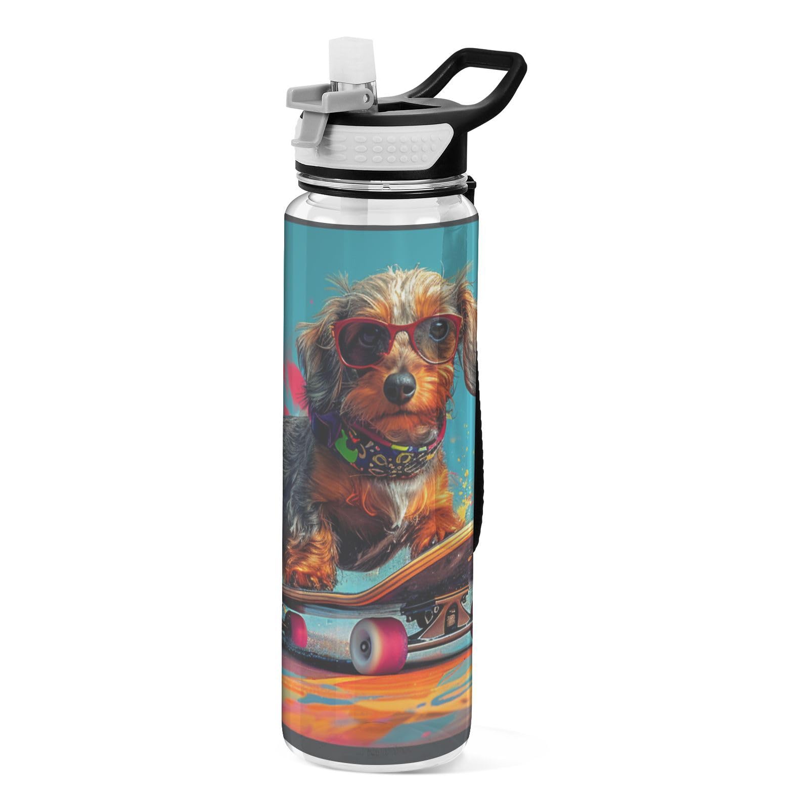 Gourde en Tritan anti-fuite sans BPA avec paille et bouchon étanche pour le sport