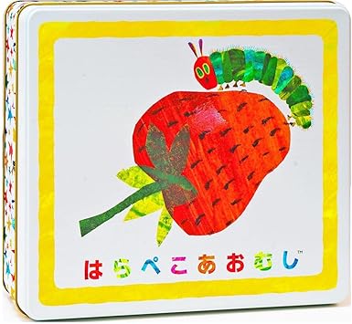 Amazon はらぺこあおむし 缶入おやつアソート 大きめサイズ おかき ラスク ギフトや内祝い向き お菓子 いちごデザイン缶 当社オリジナル企画品 はらぺこあおむし せんべい 米菓 通販